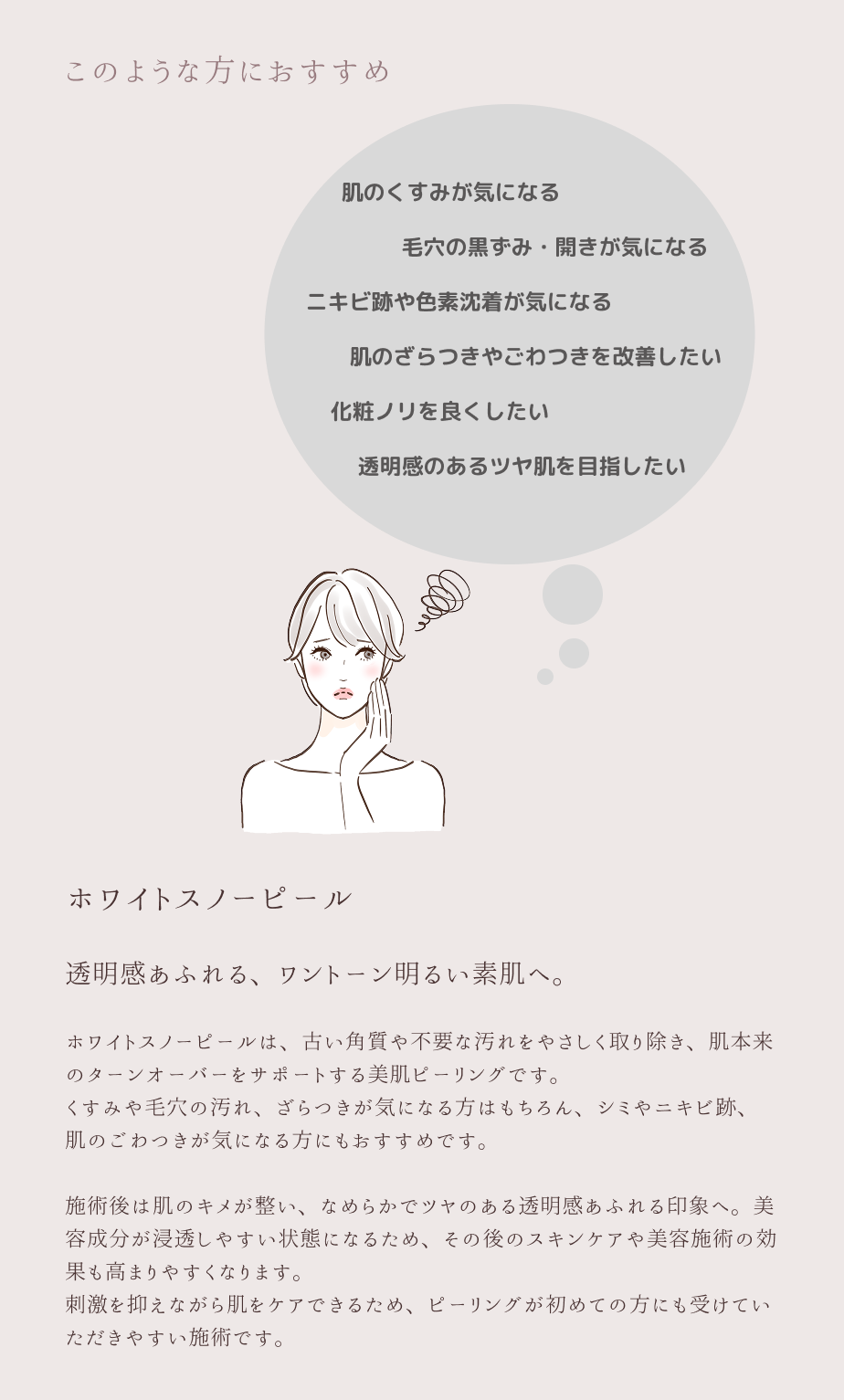 ホワイトスノーピールの説明